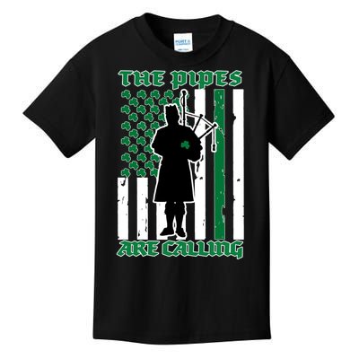 The Piped Are Call St Pattys Day Irish Flag Kids T-Shirt