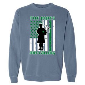 The Piped Are Call St Pattys Day Irish Flag Garment-Dyed Sweatshirt