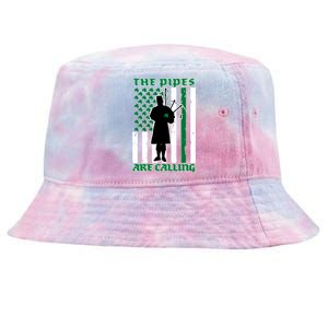 The Piped Are Call St Pattys Day Irish Flag Tie-Dyed Bucket Hat