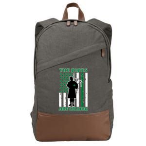 The Piped Are Call St Pattys Day Irish Flag Cotton Canvas Backpack