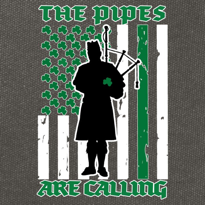 The Piped Are Call St Pattys Day Irish Flag Cotton Canvas Backpack