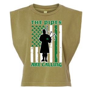 The Piped Are Call St Pattys Day Irish Flag Garment-Dyed Women's Muscle Tee