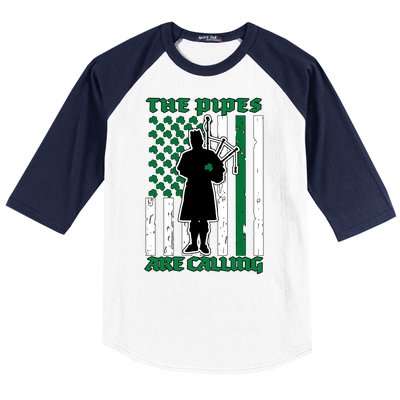 The Piped Are Call St Pattys Day Irish Flag Baseball Sleeve Shirt