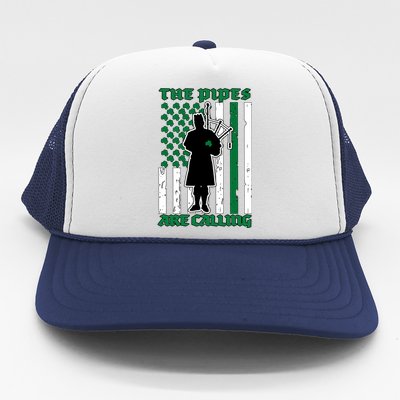 The Piped Are Call St Pattys Day Irish Flag Trucker Hat