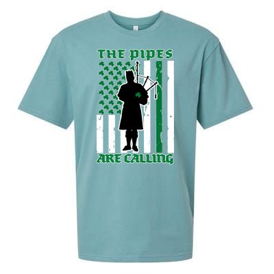 The Piped Are Call St Pattys Day Irish Flag Sueded Cloud Jersey T-Shirt