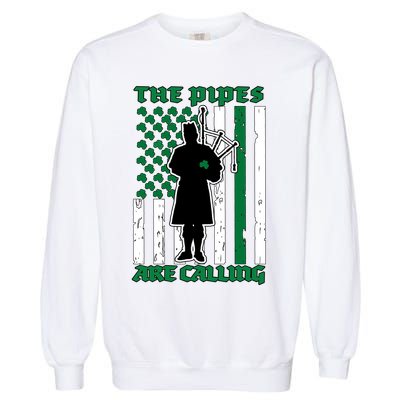 The Piped Are Call St Pattys Day Irish Flag Garment-Dyed Sweatshirt