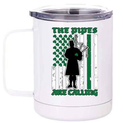 The Piped Are Call St Pattys Day Irish Flag 12 oz Stainless Steel Tumbler Cup