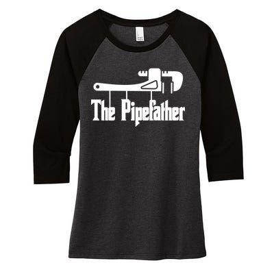 The Pipefather  Women's Tri-Blend 3/4-Sleeve Raglan Shirt