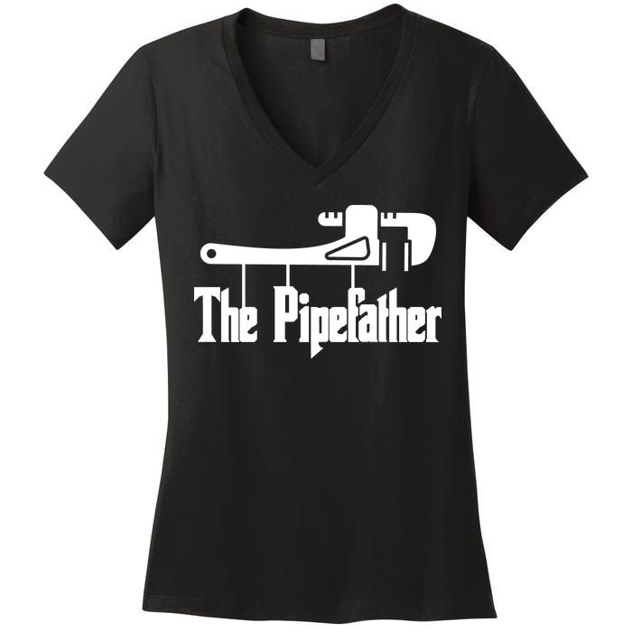 The Pipefather  Women's V-Neck T-Shirt