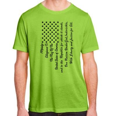 The Pledge of Allegiance American Flag Adult ChromaSoft Performance T-Shirt