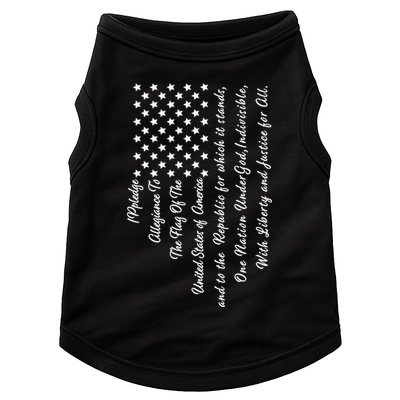 The Pledge of Allegiance American Flag Doggie Tank