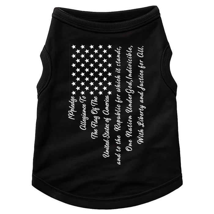 The Pledge of Allegiance American Flag Doggie Tank