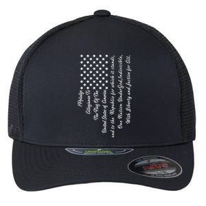 The Pledge of Allegiance American Flag Flexfit Unipanel Trucker Cap