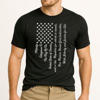 The Pledge of Allegiance American Flag Cooling Performance Crew T-Shirt