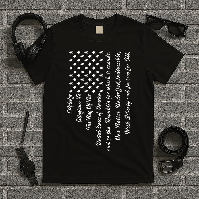 The Pledge of Allegiance American Flag T-Shirt