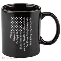 The Pledge of Allegiance American Flag 11oz C Handle Ceramic Mug