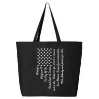 The Pledge of Allegiance American Flag 25L Jumbo Tote