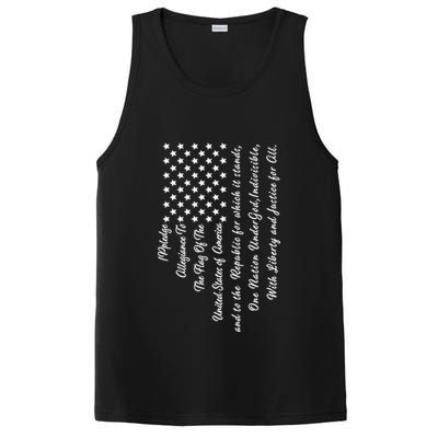 The Pledge of Allegiance American Flag PosiCharge Competitor Tank