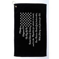 The Pledge of Allegiance American Flag Golf Towel
