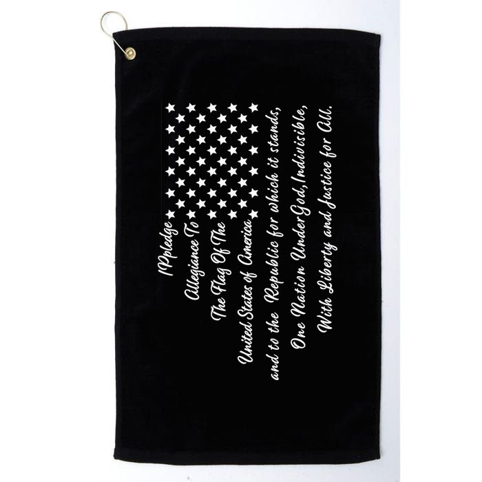 The Pledge of Allegiance American Flag Golf Towel