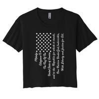 The Pledge of Allegiance American Flag Women's Crop Top Tee