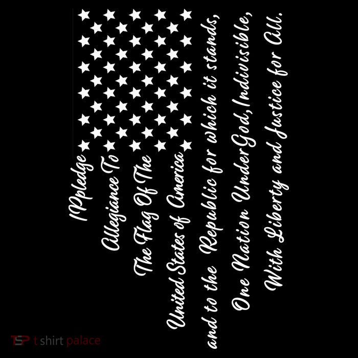 The Pledge of Allegiance American Flag Short Acrylic Beanie