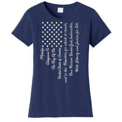 The Pledge of Allegiance American Flag Women's T-Shirt