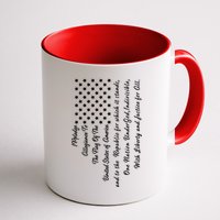 The Pledge of Allegiance American Flag Mug
