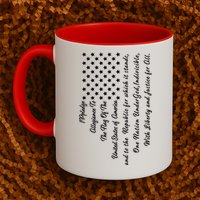 The Pledge of Allegiance American Flag Mug