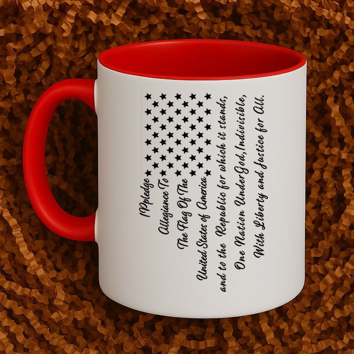 The Pledge of Allegiance American Flag Mug