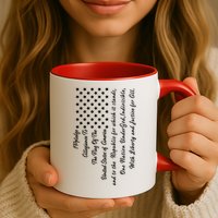 The Pledge of Allegiance American Flag Mug