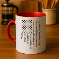 The Pledge of Allegiance American Flag Mug