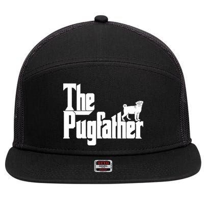 The Pugfather 7 Panel Mesh Trucker Snapback Hat