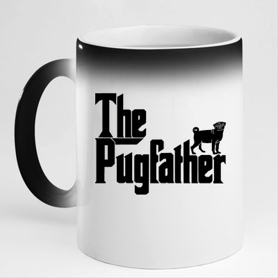 The Pugfather 11oz Black Color Changing Mug