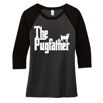 The Pugfather Women's Tri-Blend 3/4-Sleeve Raglan Shirt