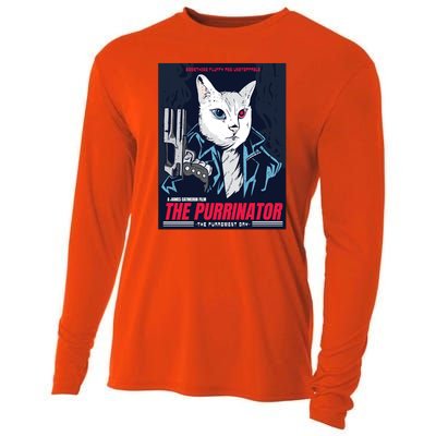 The Purrinator Film Cooling Performance Long Sleeve Crew