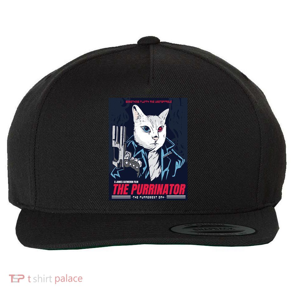 The Purrinator Film Wool Snapback Cap