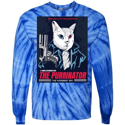 The Purrinator Film Tie-Dye Long Sleeve Shirt