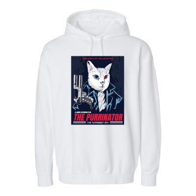 The Purrinator Film Garment-Dyed Fleece Hoodie