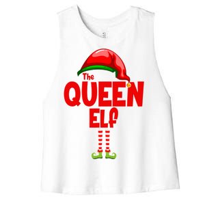 The Queen Elf Christmas Women's Racerback Cropped Tank