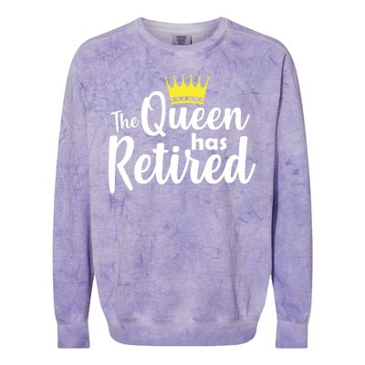 The Queen Has Retired Colorblast Crewneck Sweatshirt