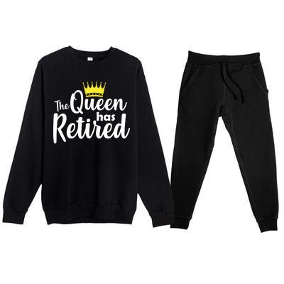 The Queen Has Retired Premium Crewneck Sweatsuit Set