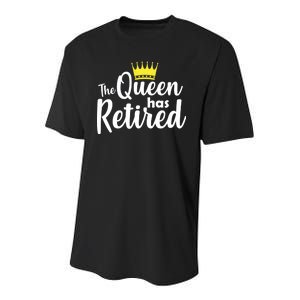 The Queen Has Retired Youth Performance Sprint T-Shirt