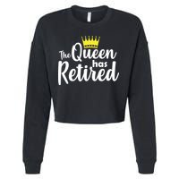 The Queen Has Retired Cropped Pullover Crew