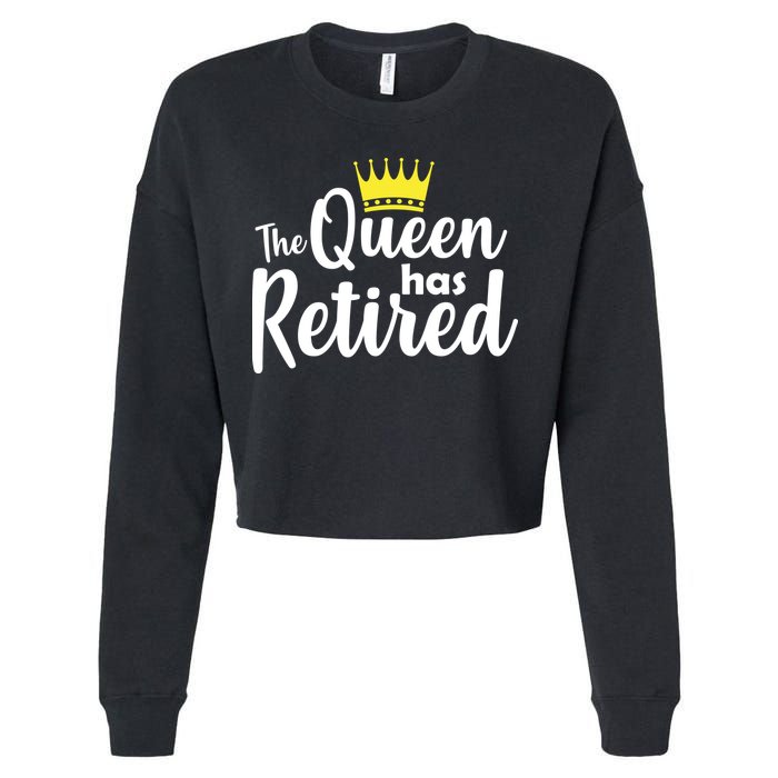 The Queen Has Retired Cropped Pullover Crew