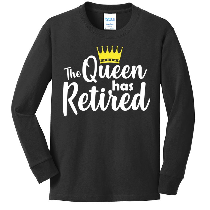 The Queen Has Retired Kids Long Sleeve Shirt