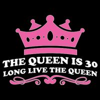 The Queen Is 30 Funny 30th Birthday Drawstring Bag
