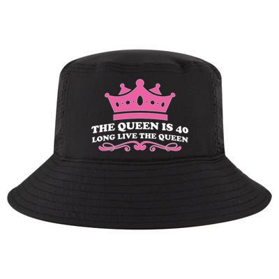 The Queen Is 40 Funny 40th Birthday Cool Comfort Performance Bucket Hat