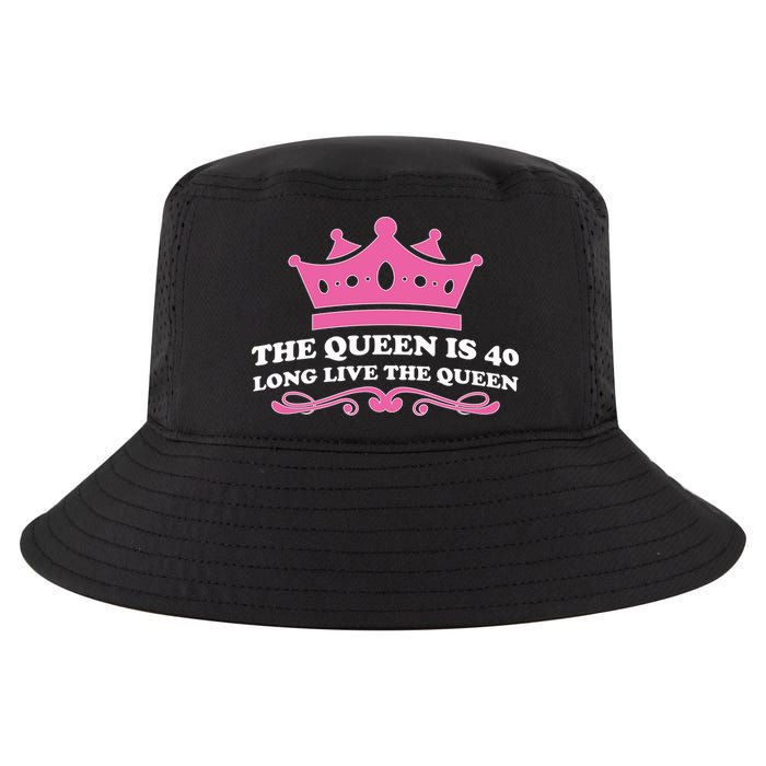 The Queen Is 40 Funny 40th Birthday Cool Comfort Performance Bucket Hat