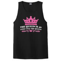 The Queen Is 40 Funny 40th Birthday PosiCharge Competitor Tank